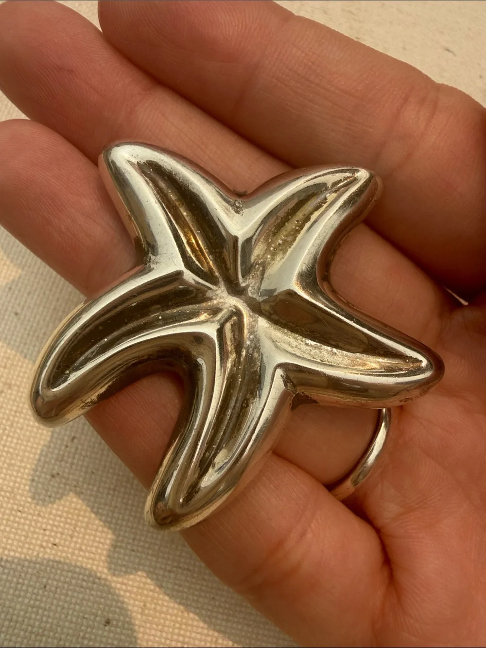 Sterling Silver 925 Thailand Starfish Brooch